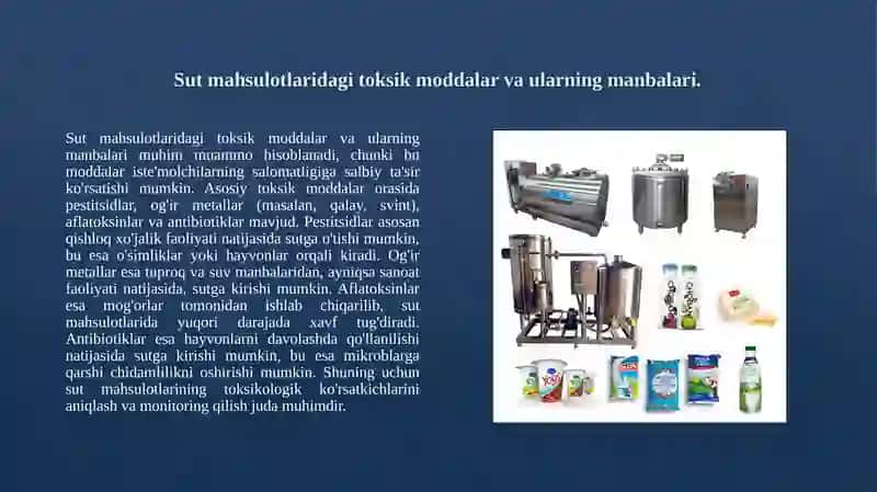 Sut Mahsulotlaridagi Toksik Moddalar va Ular Manbalari 3