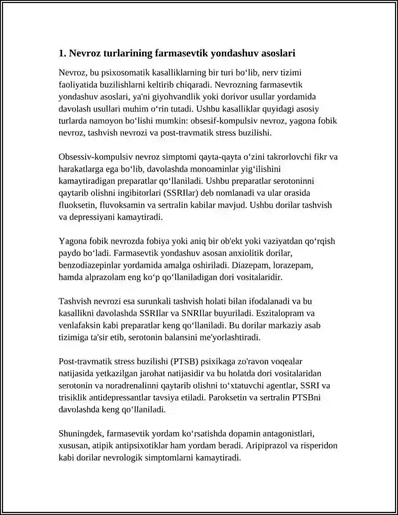 NERV TIZIMI FAOLIYATI BUZILISHI (NEVROZLAR)DA 3