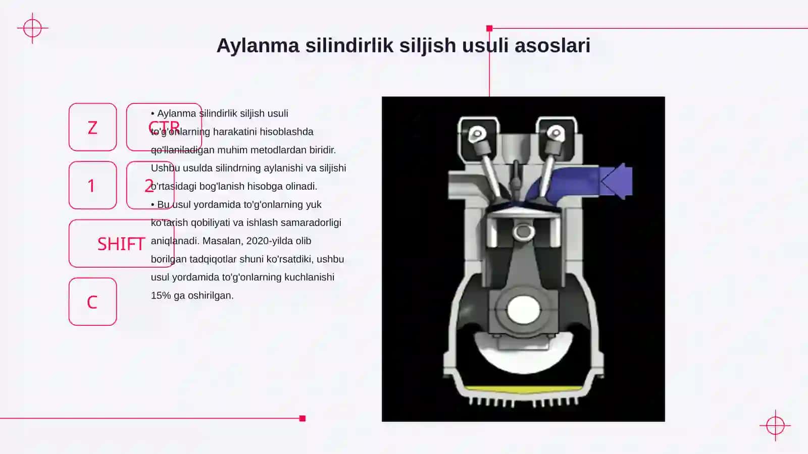 To'g'onlarning bir qismi bilan birgalikda aylanma silindirlik siljish usuli yordamida hisoblash. To'g'onlarning takomillashtirish va arzonlashtirish yo'llari 3