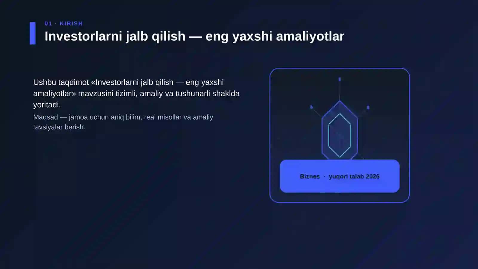 Investorlarni jalb qilish — eng yaxshi amaliyotlar 3