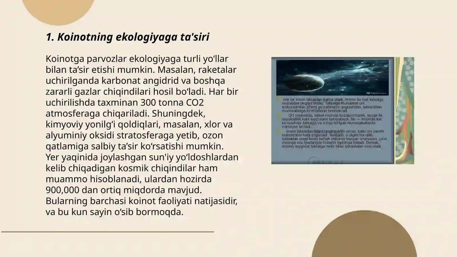 Koinot, inson va ekologiya 3