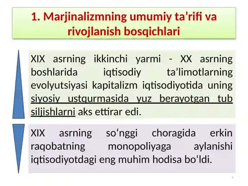 MARJINALIZM TA’LIMOTI VA NEOKLASSIK IQTISODIYMAKTABLAR 3