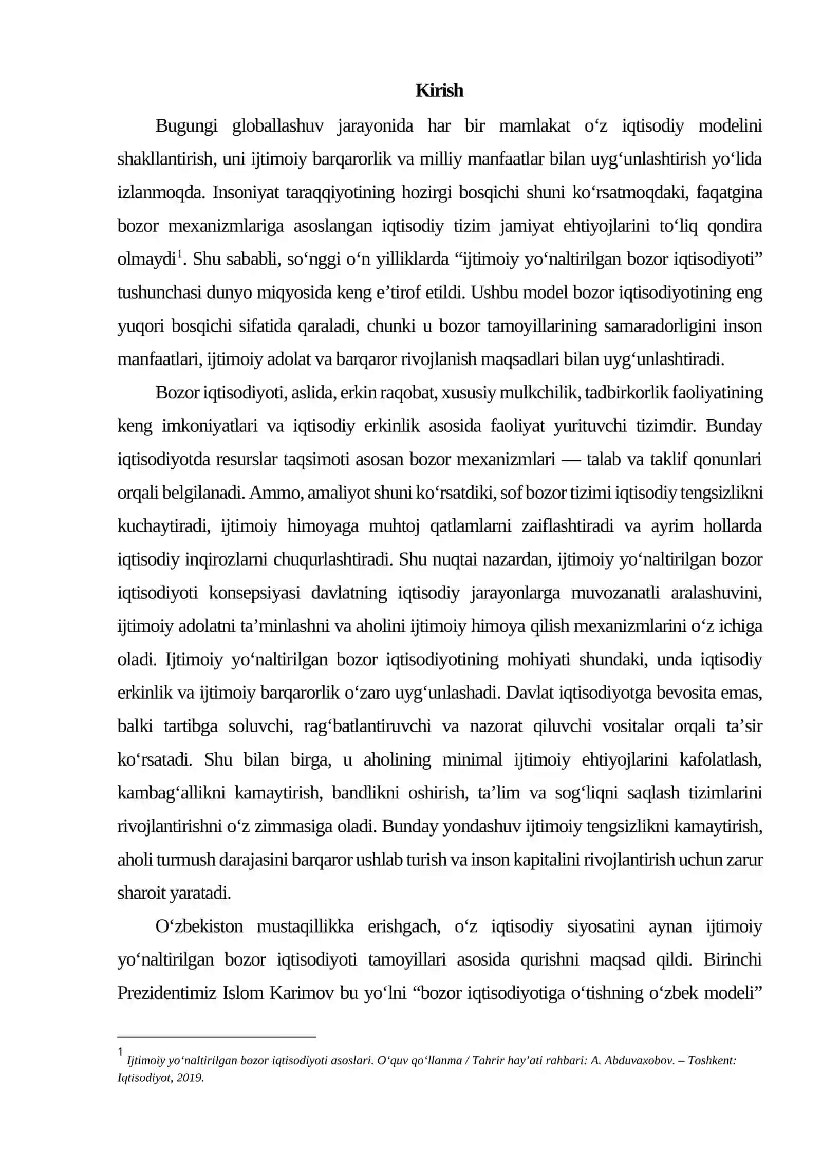 Ijtimoiy yo'naltirilgan bozor iqtisodiyoti - bozor iqtisodiyotining eng yuqori bosqichidir 3