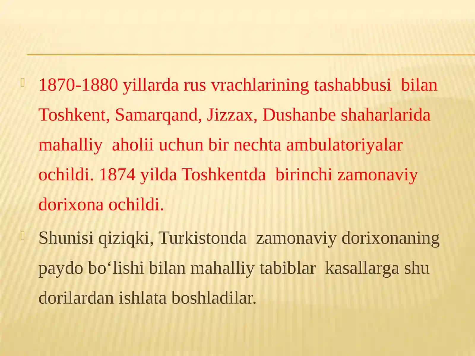 ҳhҳ-хьҳASRLARDA O`ZBEKISTON HUDUDIDA TIBBIYOTNING RIVOJLANISHI 3