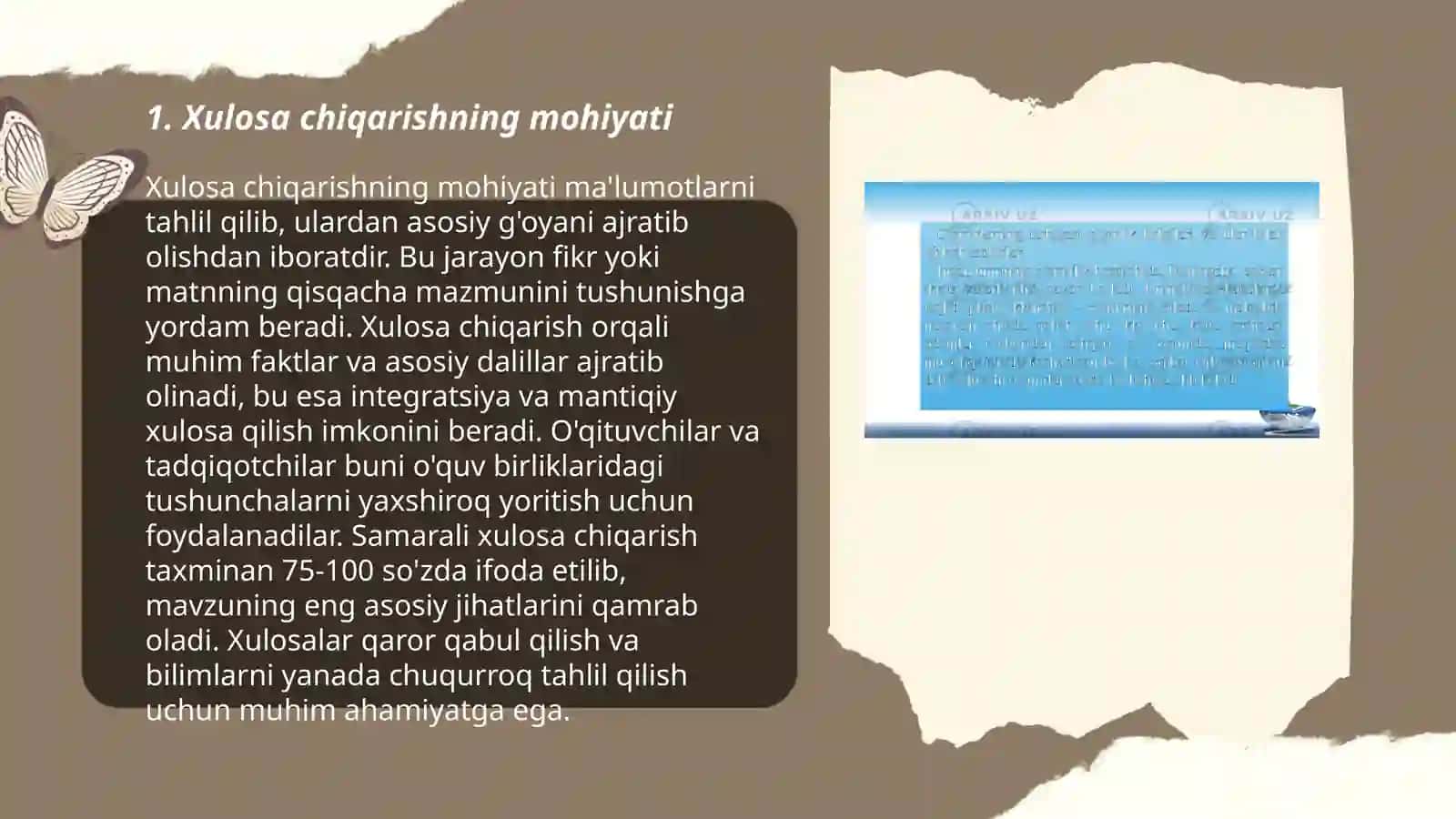 Xulosa chiqarishning umumiy mantiqiy tavsifi 3