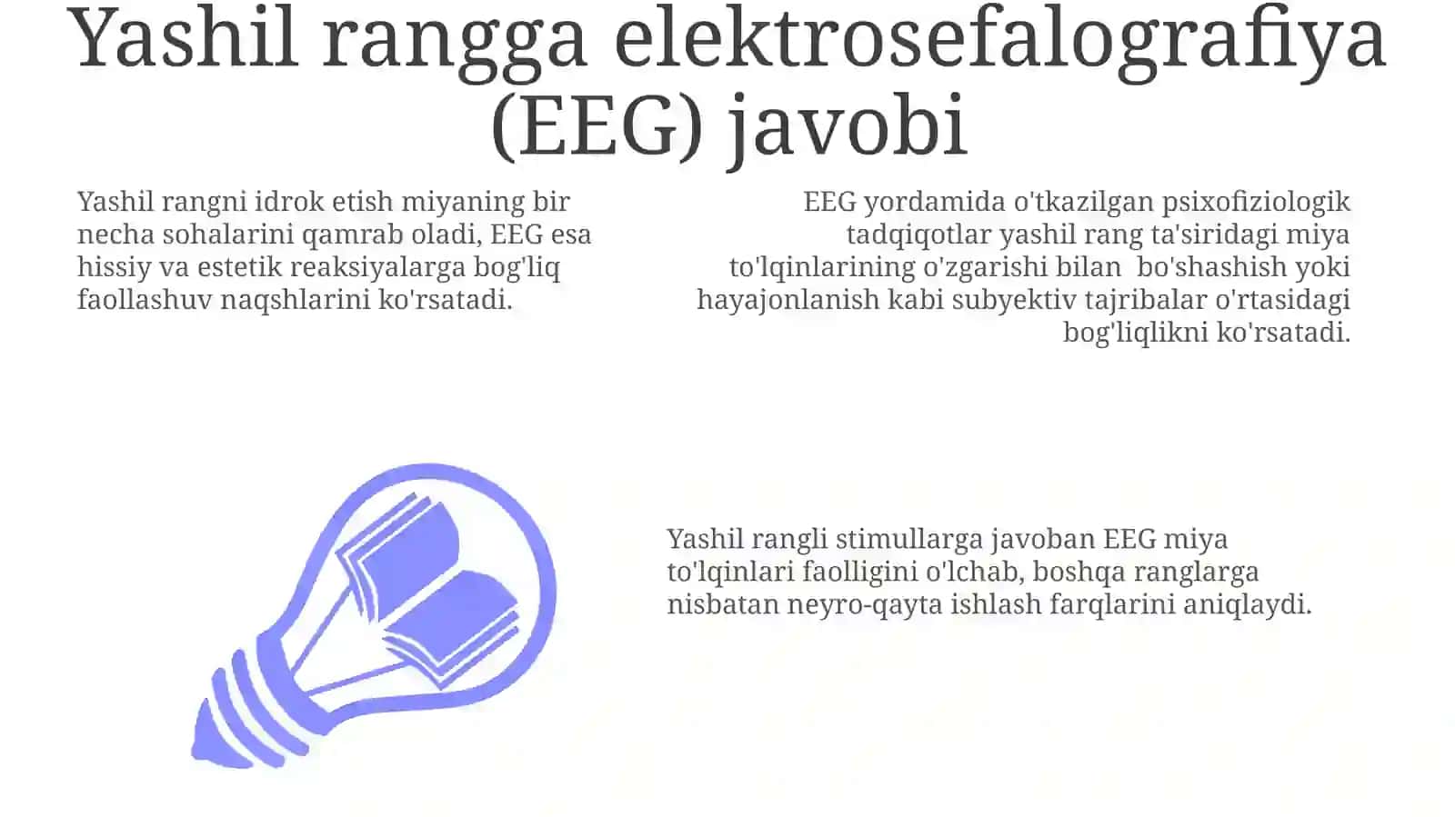 Insonning yashil rangni idrok etishning psixofiziologik xususiyatlari 3