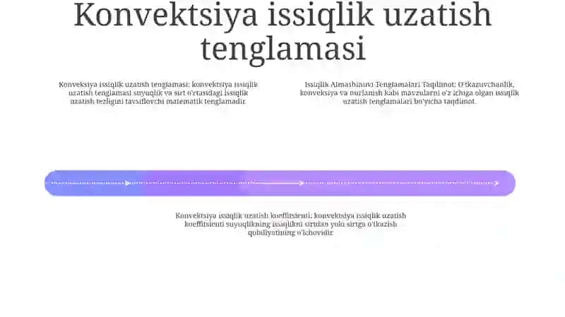 Issiqlik Almashinuvi Tenglamalari Taqdimot 3