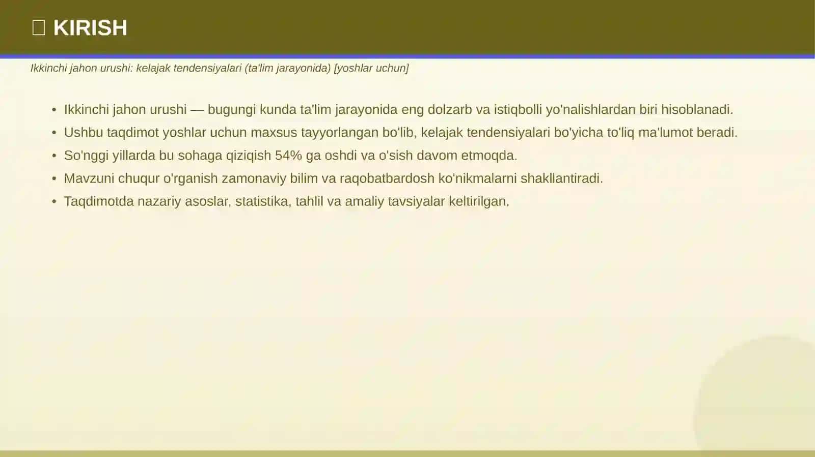 Ikkinchi Jahon Urushi: Kelajak Tendensiyalari (Ta'lim Jarayonida) [Yoshlar Uchun] 3