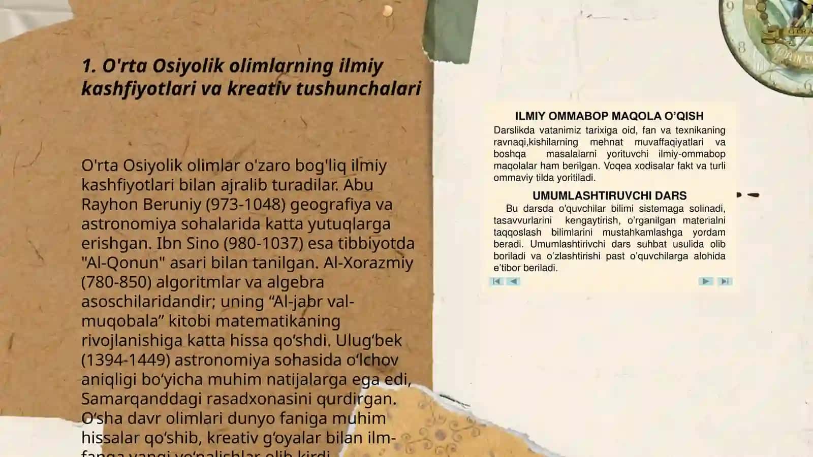 O'rta Osiyolik olimlarning ilmiy kashfiyotlari va kreativ tushunchalari 3