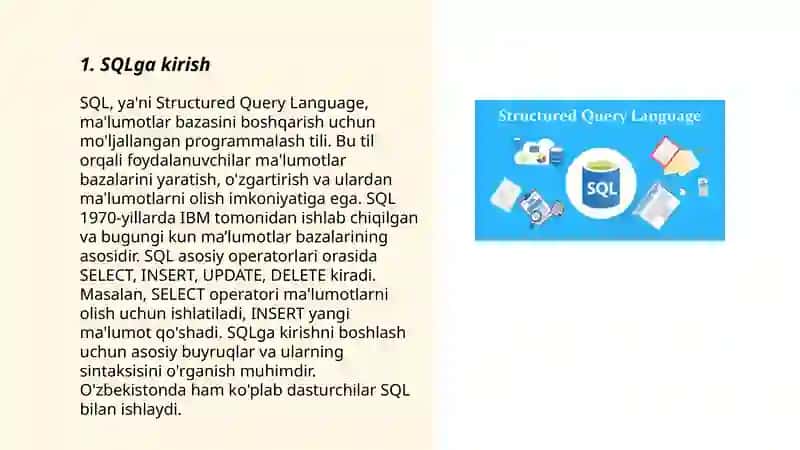 SQL tiliga kirish 3