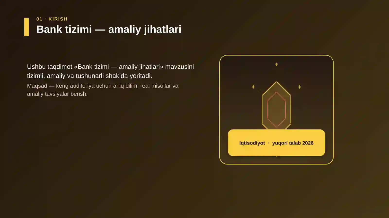 Bank tizimi — amaliy jihatlari 3