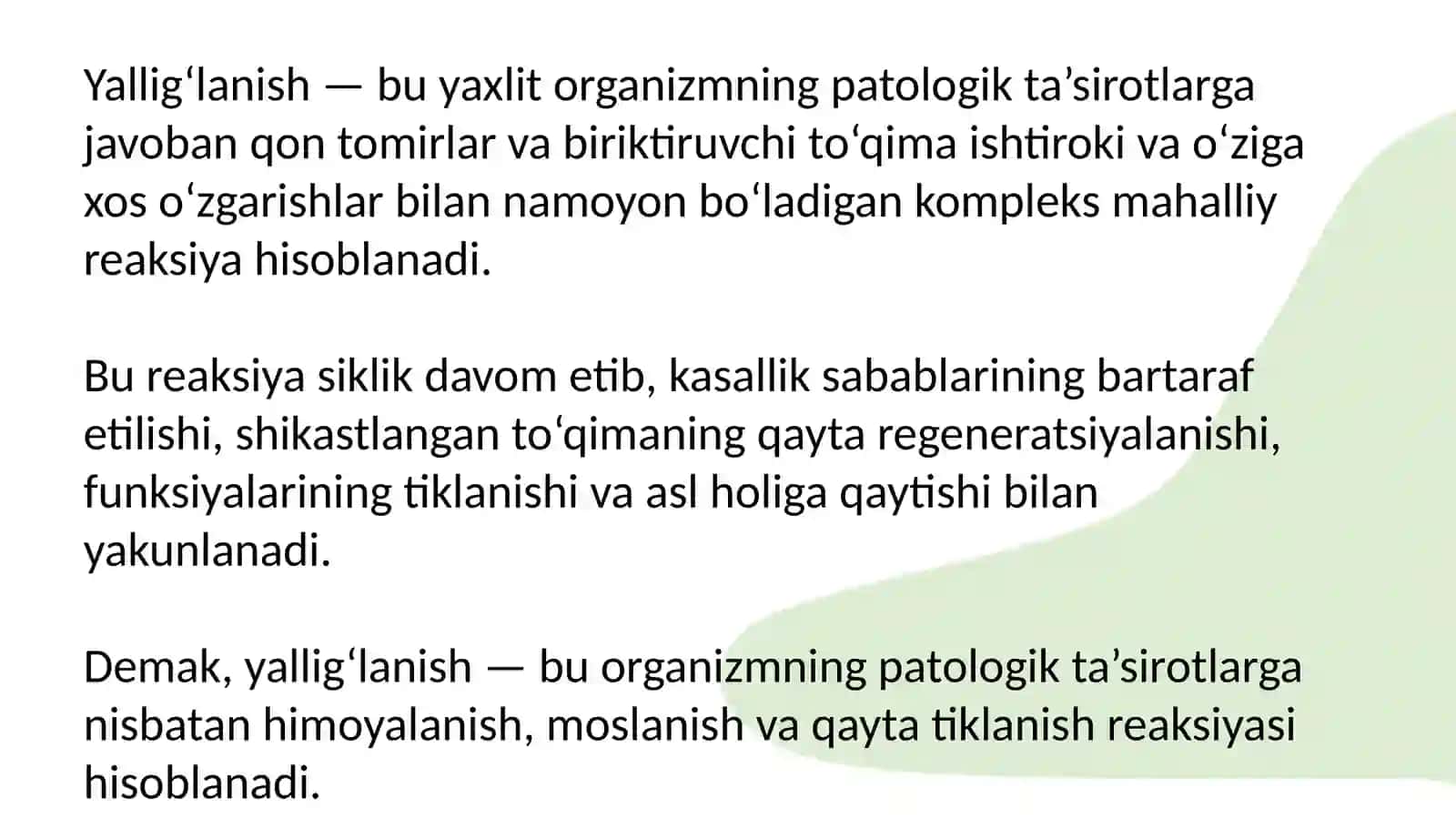 Yallig'lanish va reparatsiya 3