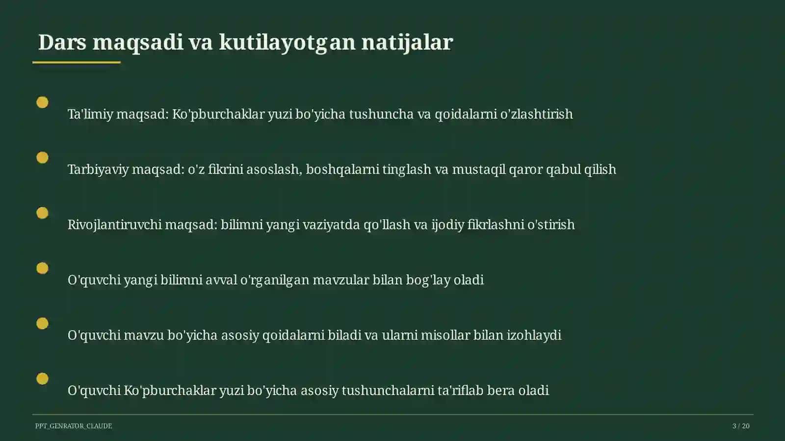 Ko'pburchaklar yuzi (8-sinf) 3
