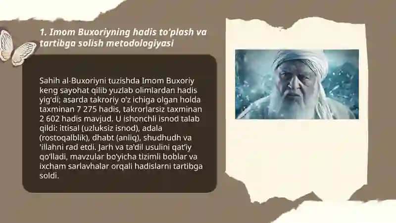 Imom Buxoriy va Imom Termiziyning hadis ilmiga qoʻshgan hissasi 3