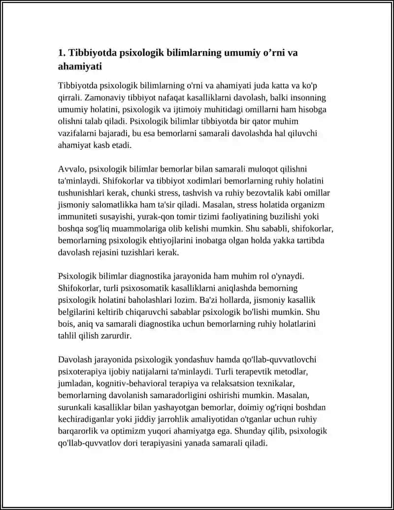 TIBBIYOTDA PSIXOLOGIK VA PEDAGOGIK BILIMLARNI O’RNI VA AHAMIYATI 3