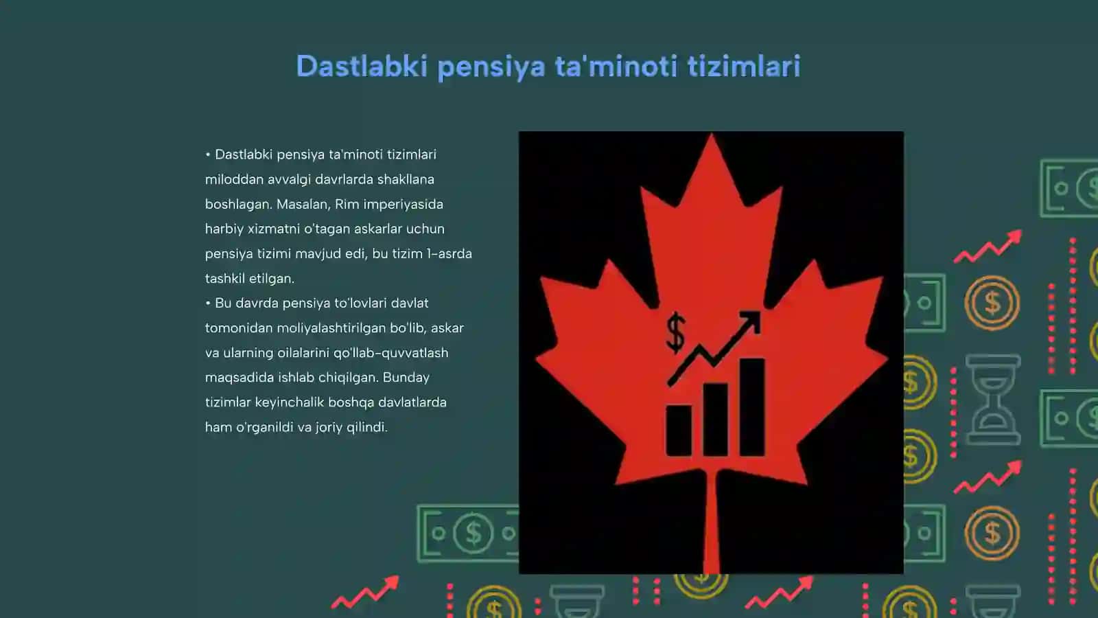 Pensiya ta'minotining shakllanish va rivojlanish tarixi 3