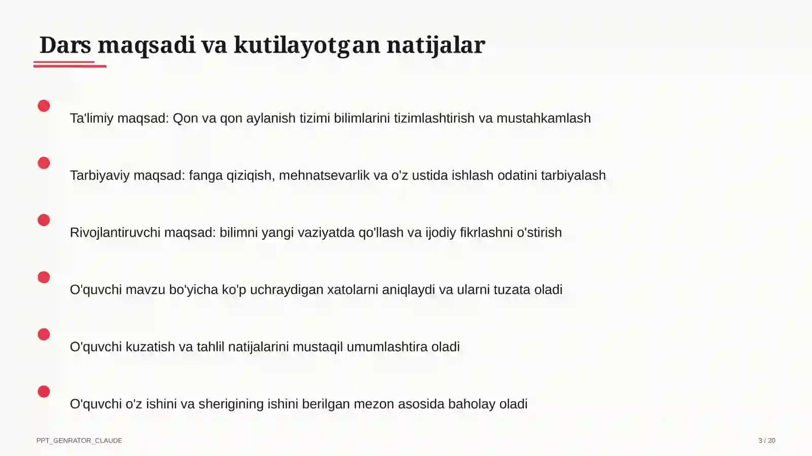 Qon va qon aylanish tizimi (8-sinf) 3
