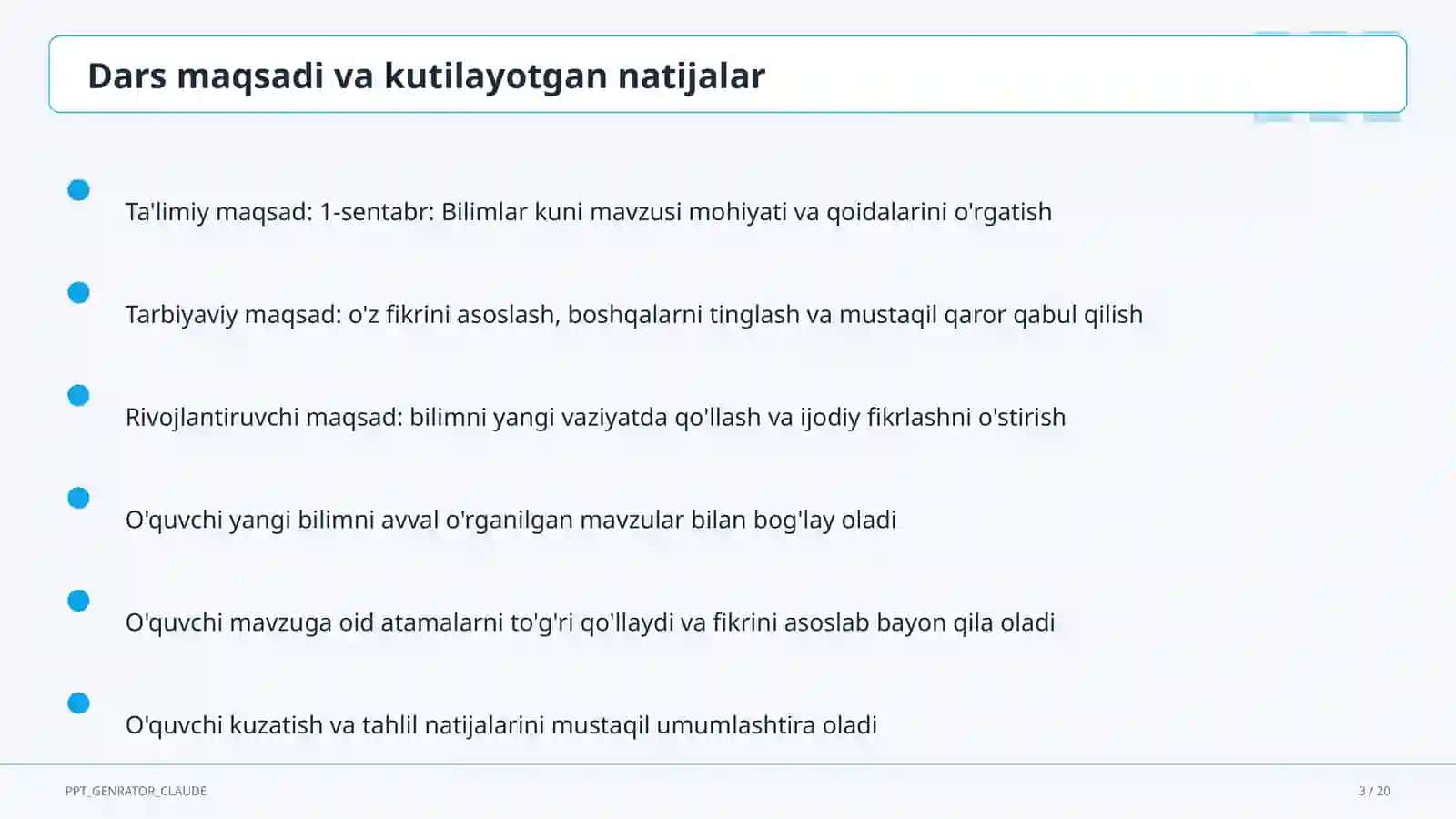 Sinf soati va tarbiyaviy tadbirlar 3