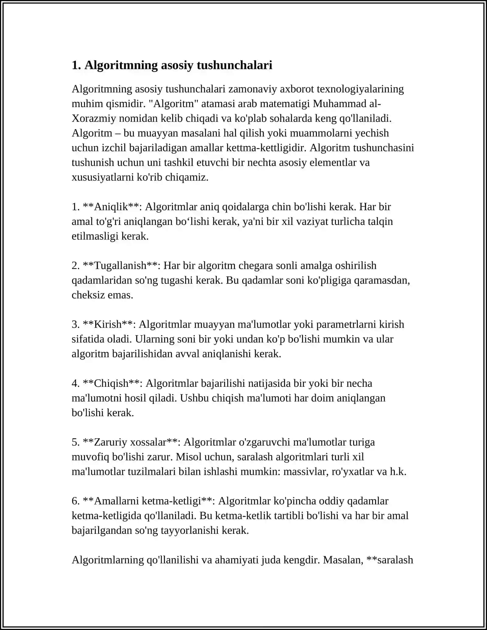 ALGORITM TUSHUNCHASI 3