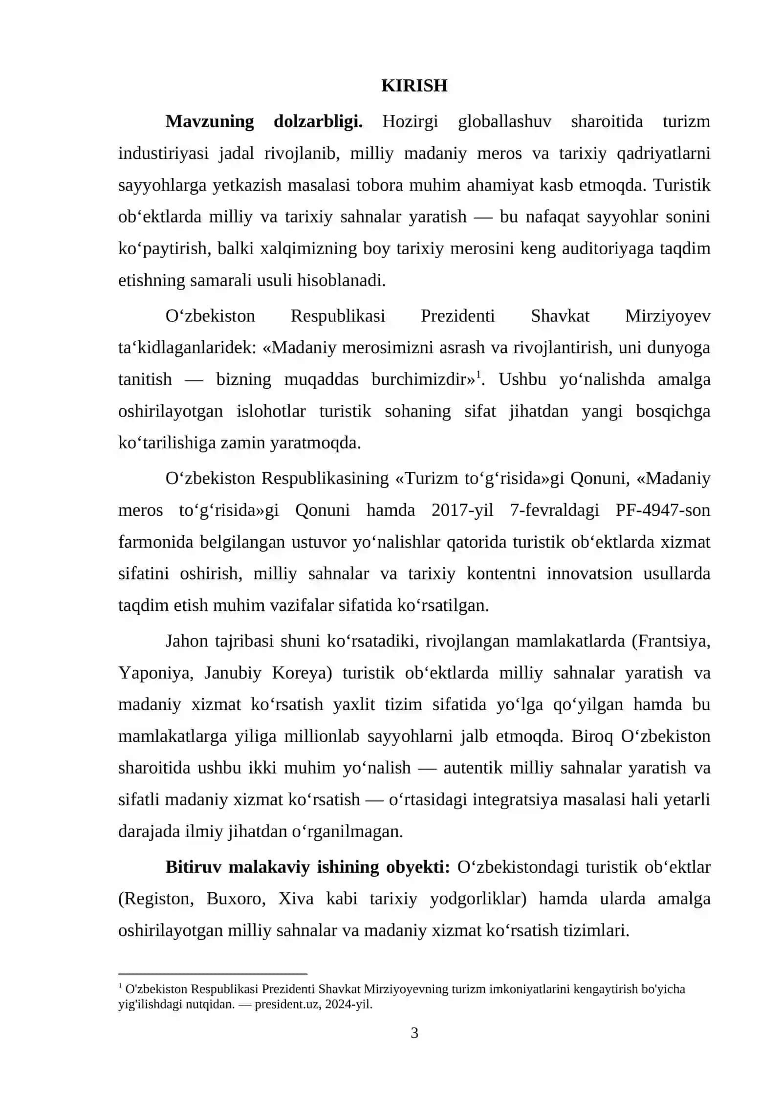 Turistik Оbektlаrdа Milliy Vа Tаrixiy Sаhnаlаr: Milliy Sаhnаlаr Yаrаtish Vа Sаyyоhlаrgа Mаdаniy Xizmаt KОʻrsаtish 3