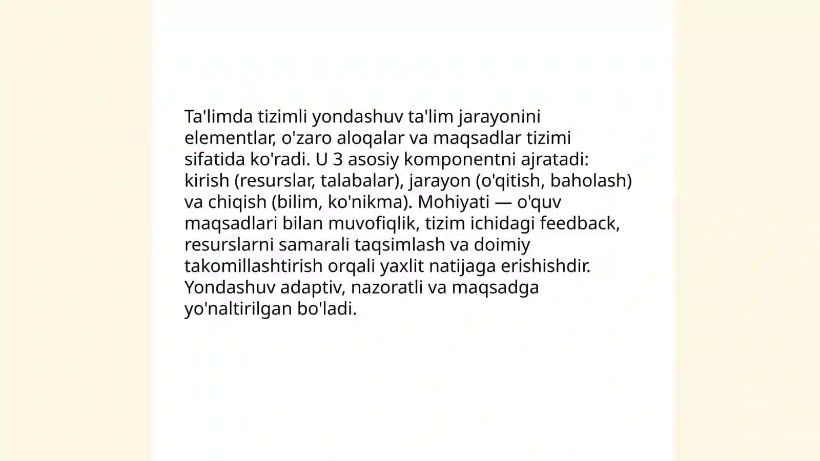 Ta'limda tizimli yondashuvning mohiyati va uslublari 3