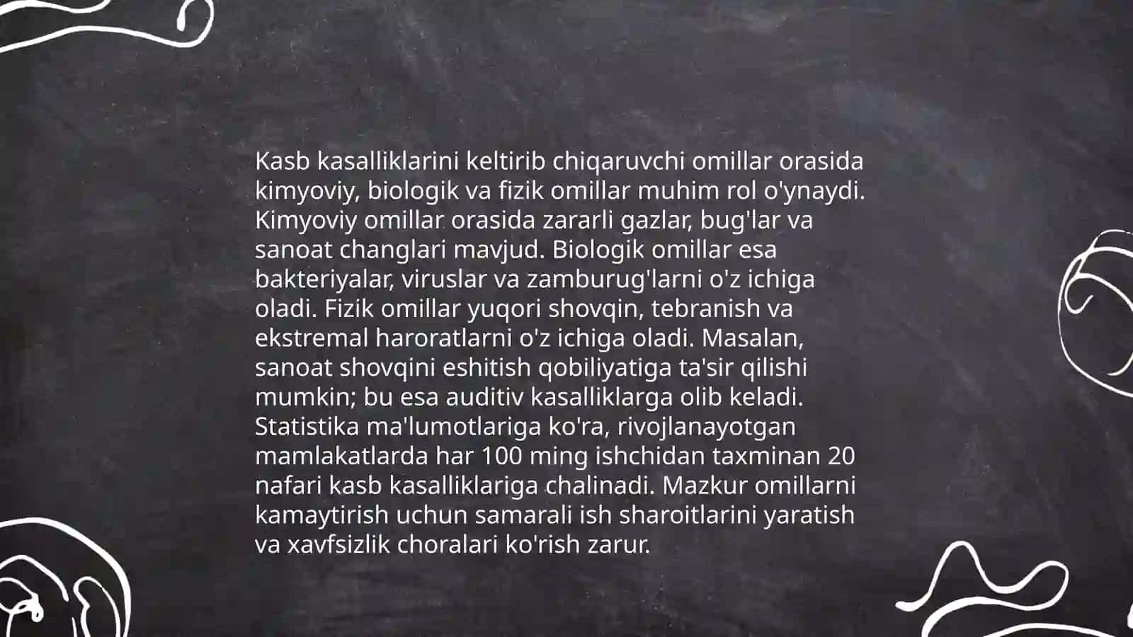 Kasb kasalliklarini kelib chiqishi sabablari va ularning profilaktikasi 3