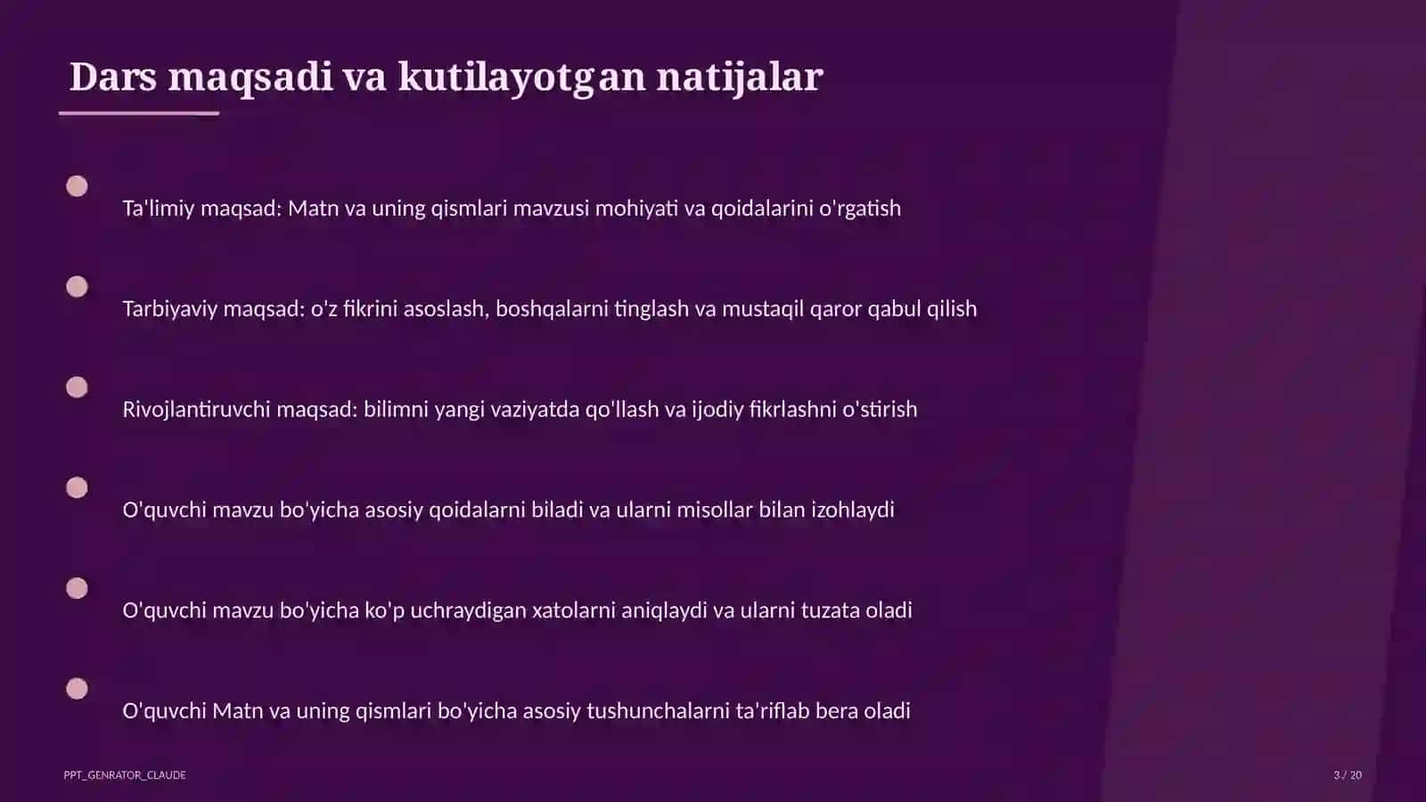 Matn va uning qismlari (3-sinf) 3