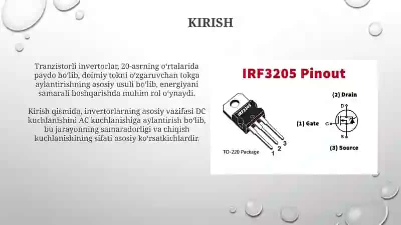 Tranzistorli invertorlarning chiqish kuchlanish sifatini oshirish va uning sifat ko‘rsatkichlari 3