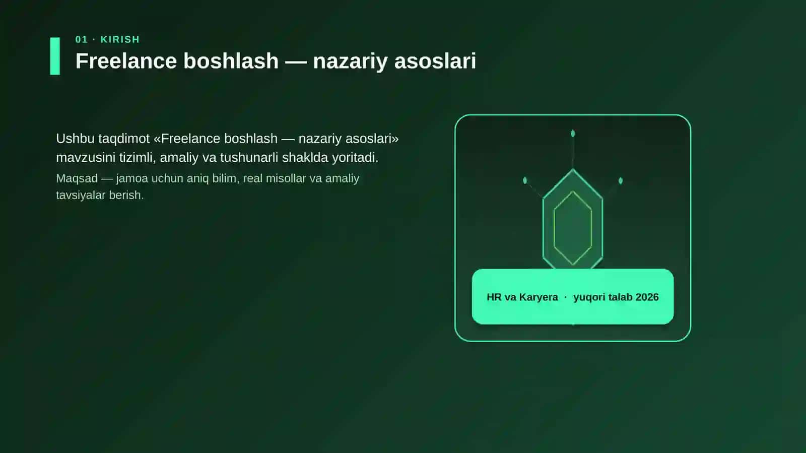 Freelance boshlash — nazariy asoslari 3
