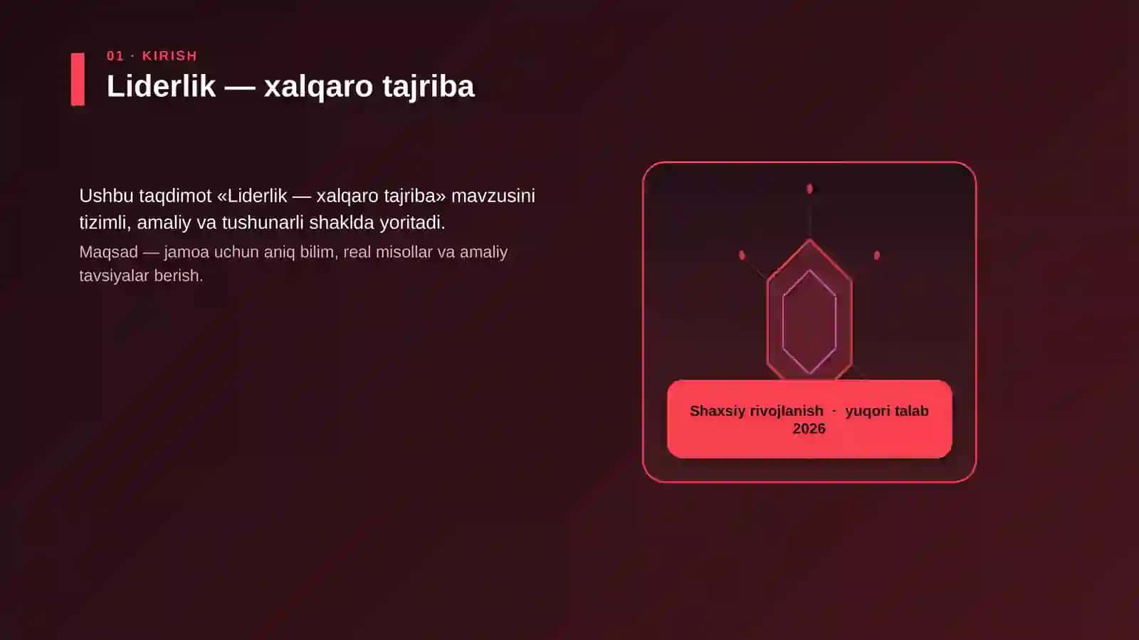 Liderlik — xalqaro tajriba 3