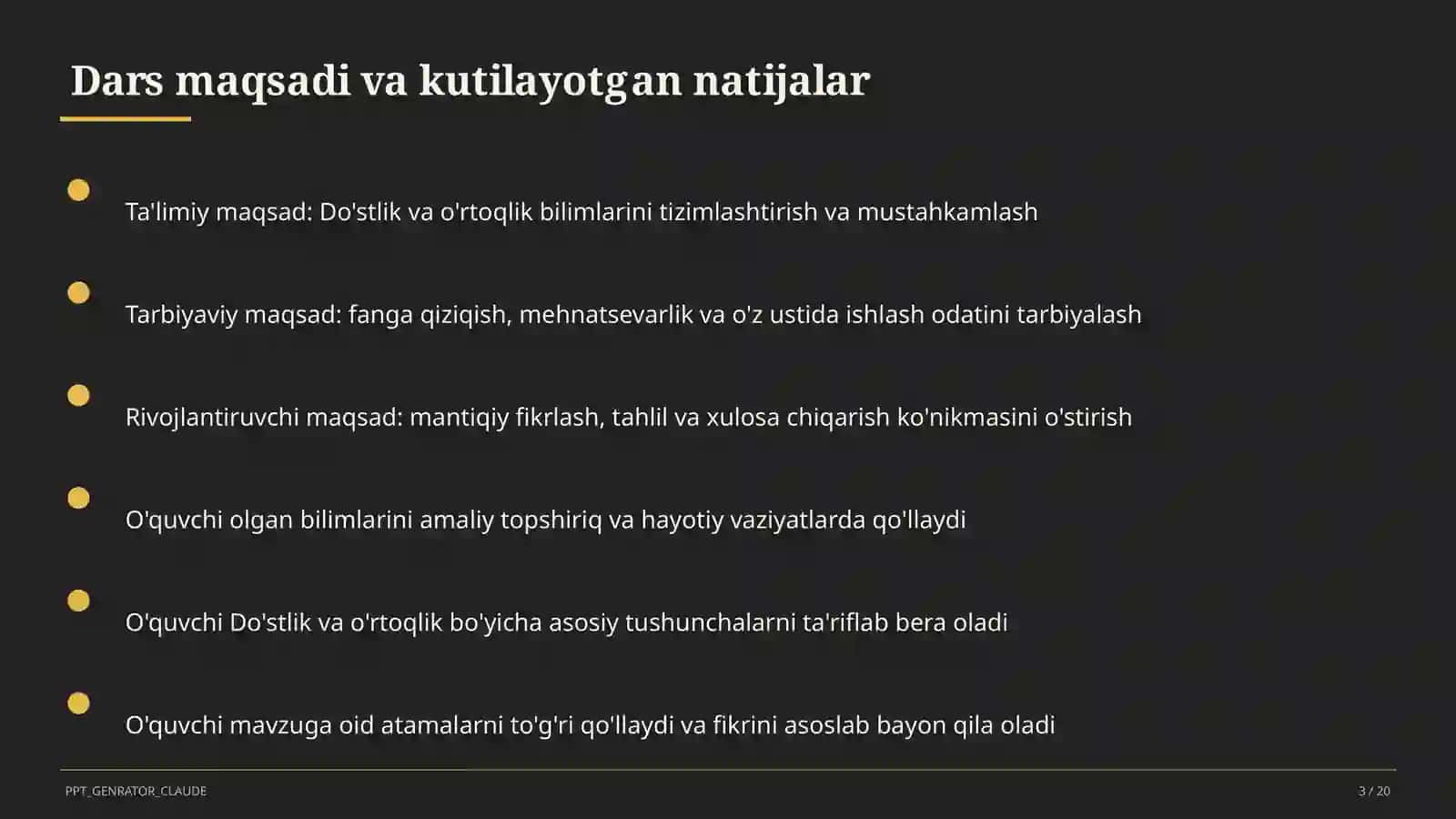 Do'stlik va o'rtoqlik (2-sinf) 3