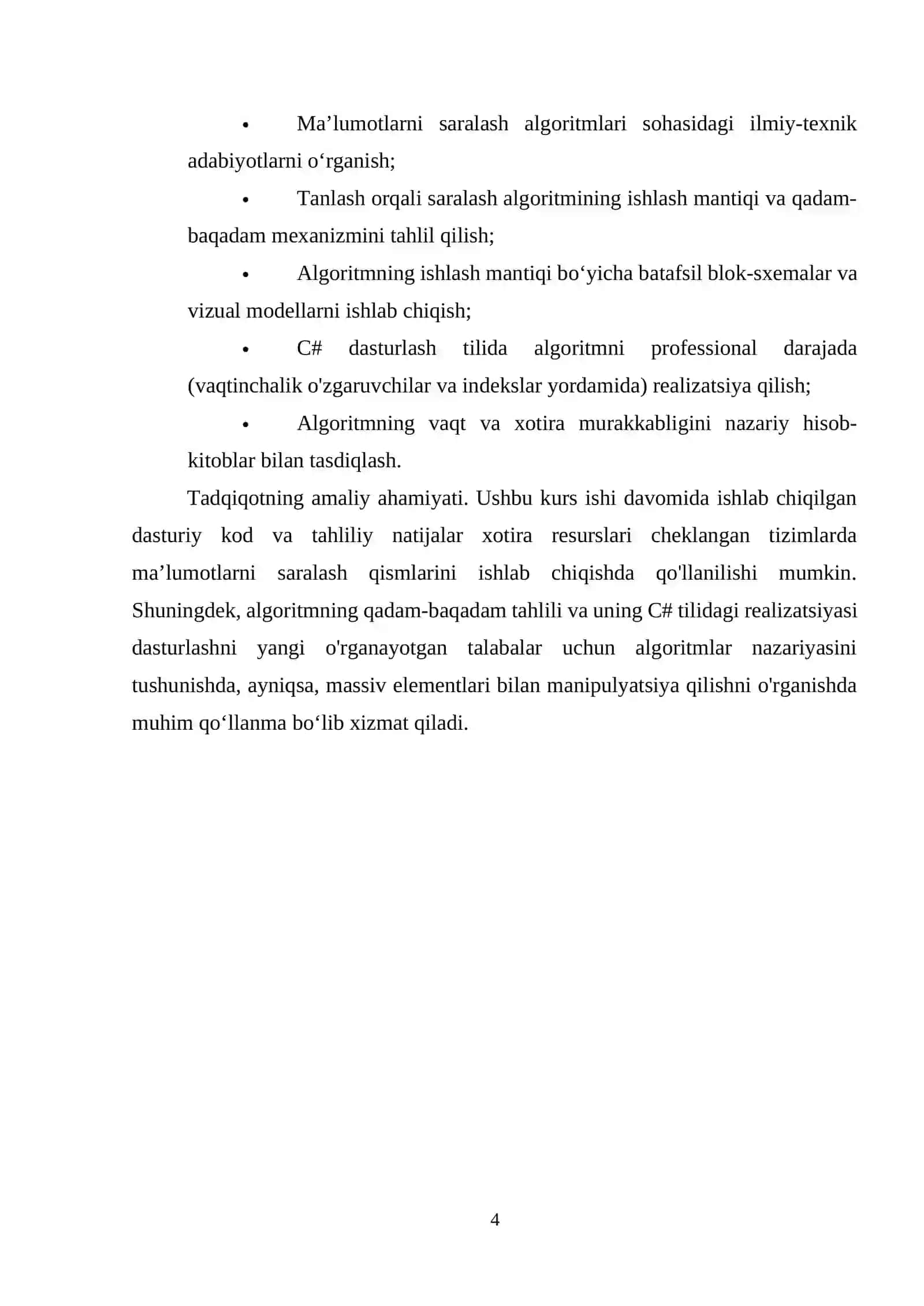 Tanlash orqali saralash (Selection sort) algoritmi 3