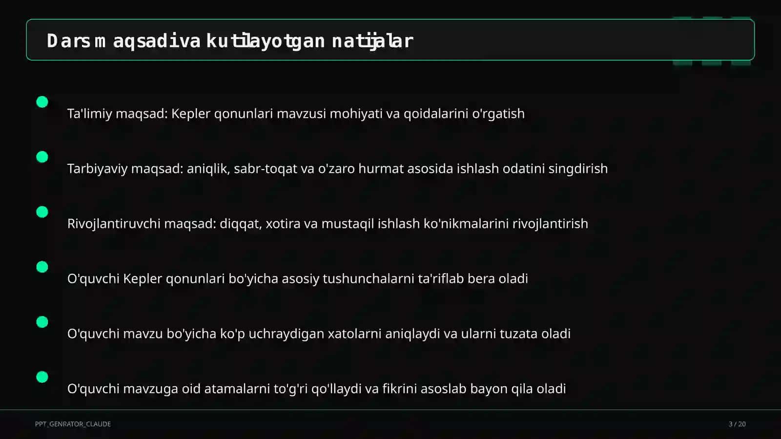 Kepler qonunlari (10-sinf) 3