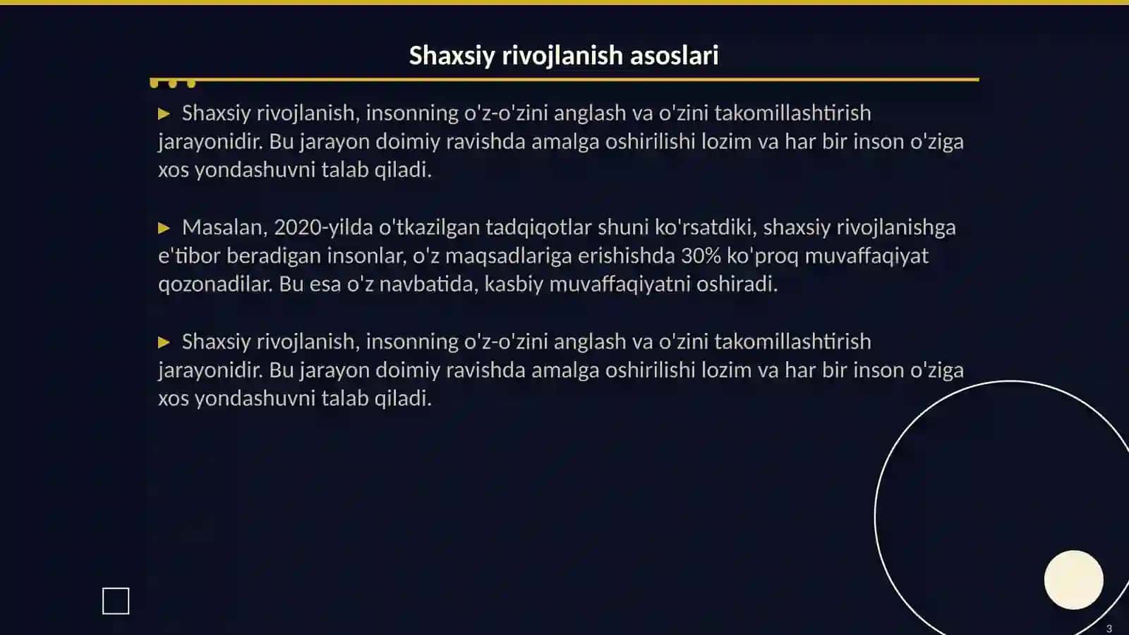 Shaxsni Kasbiy Kamoloti 3