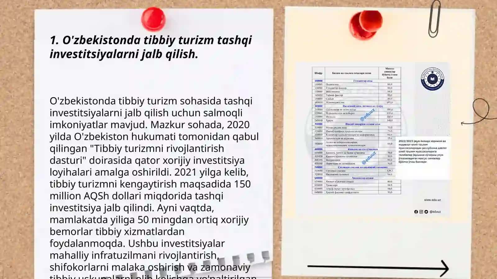 Ozbekistonda tibbiy turizmni rivojlantirish maqsadlari. Xalq qabulxonalari ijtimoiy instut sifatida Ozbekiston Respublikasida Yoshlarga oid davlat siyosati va uninv mohiyati. Ozbekiston Respublikasida kadrlar siyosati 3