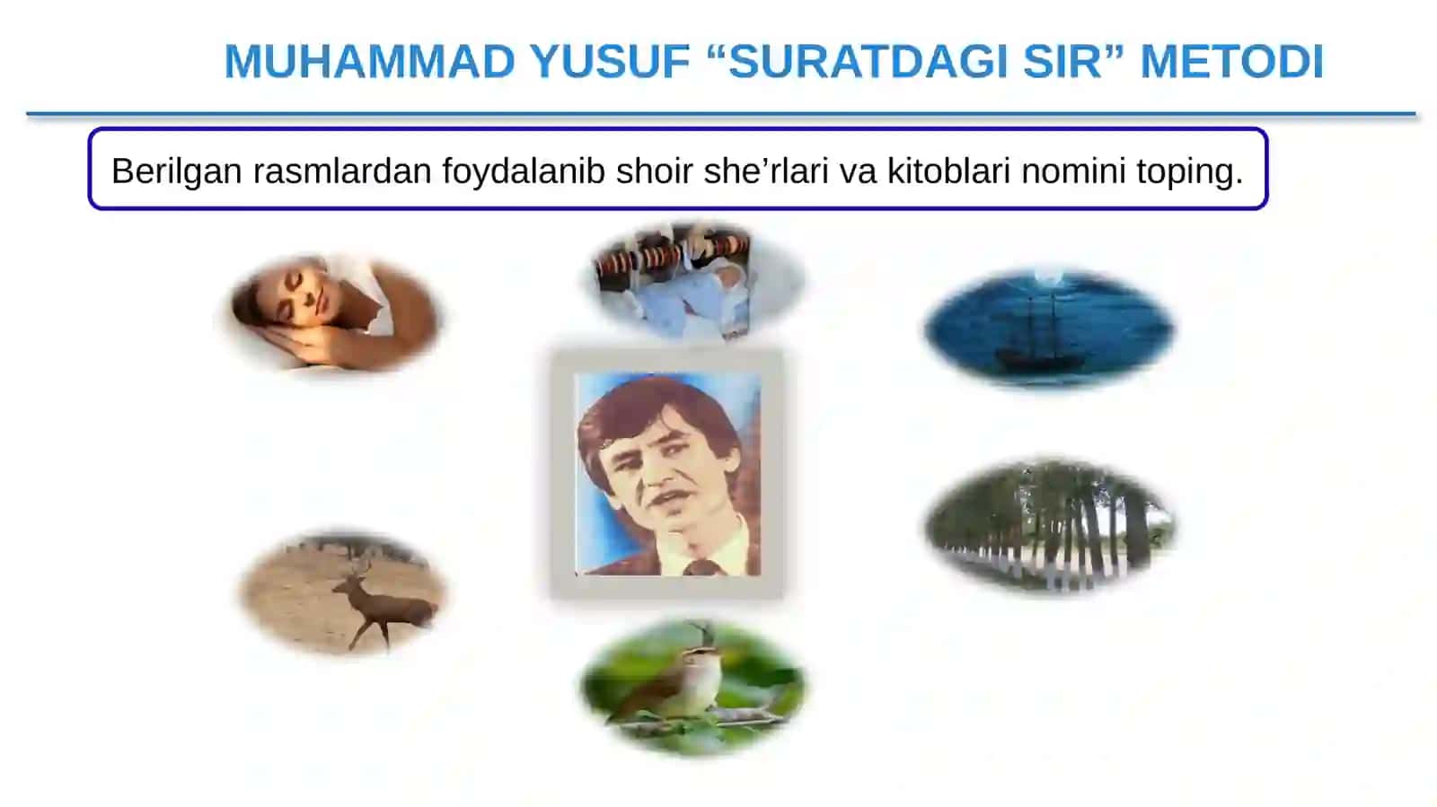 8-sinf Adabiyot Muhammad Yusuf - Vatanim, Mehr qolur, Yurtim ado bo'lmas she'rlari taqdimot 3