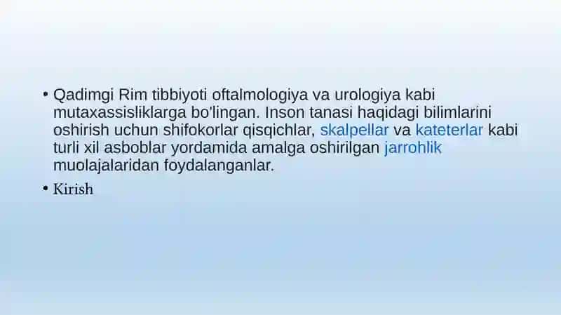 Rim va Gretsiyada davolashning qadimiy usullari 3