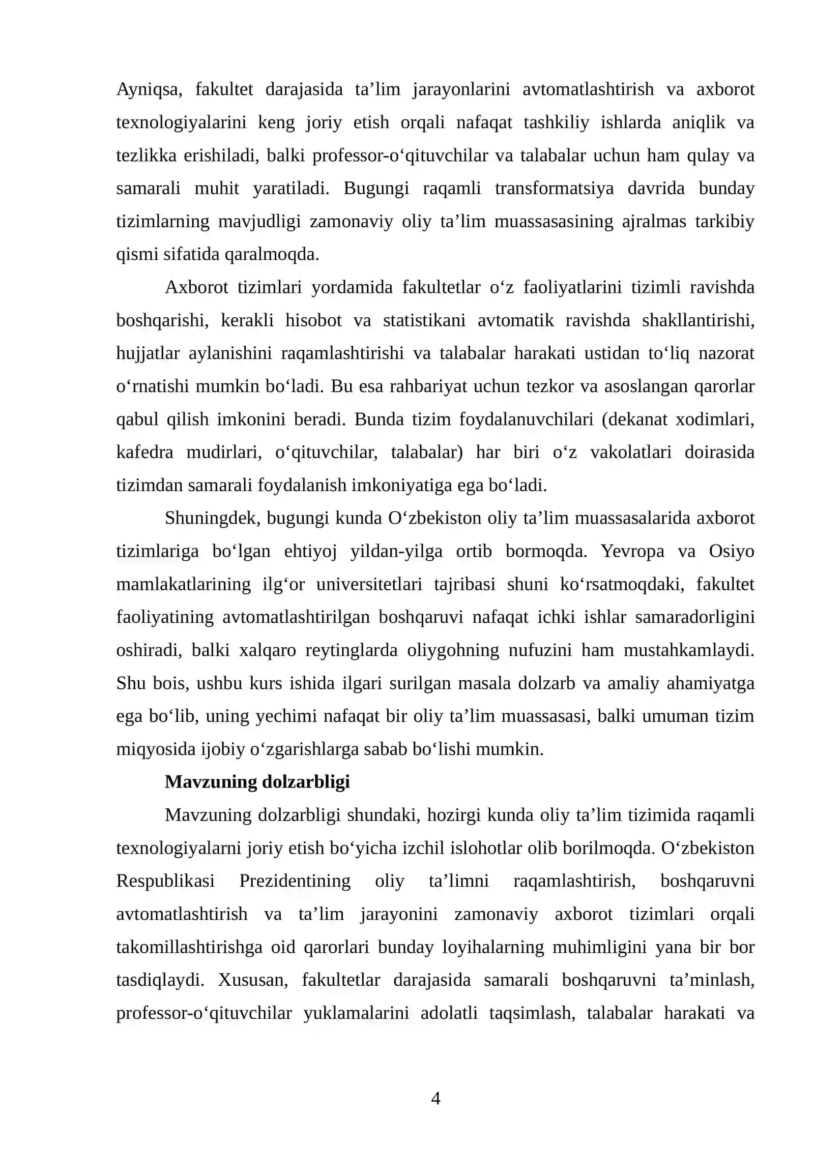 OLIY TA’LIMDA FAKULTETLAR FAOLIYATI VA RAQAMLI TIZIMLAR ASOSLARI 3