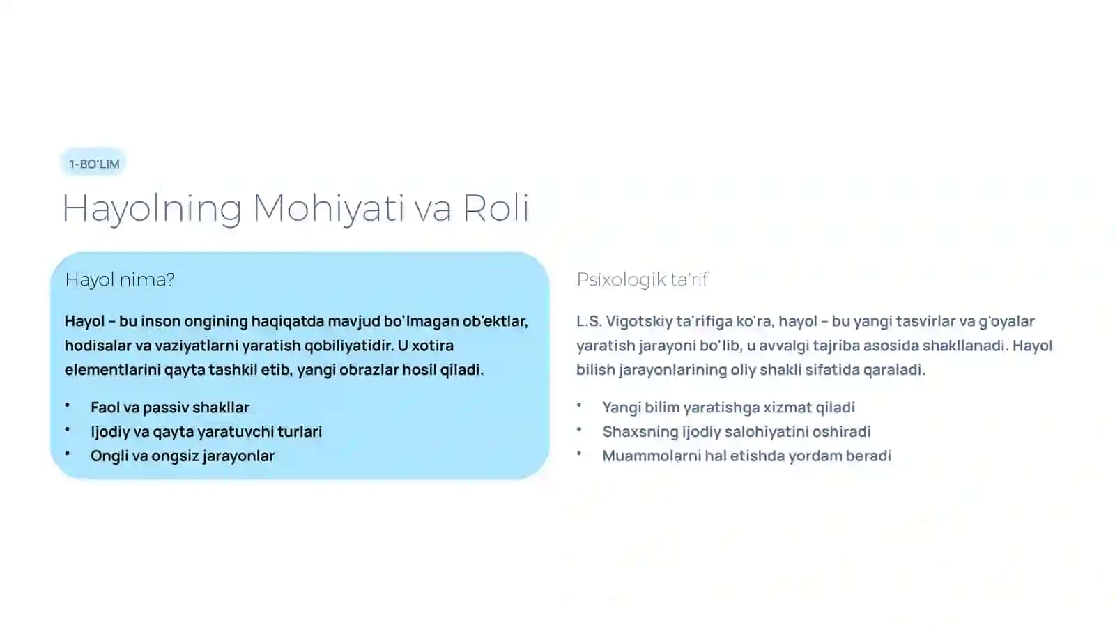 Hayol va Tasavvurlar – Inson Fikrlashining Asosiy Asoslari 3