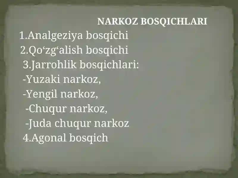 Narkoz vositalari 3