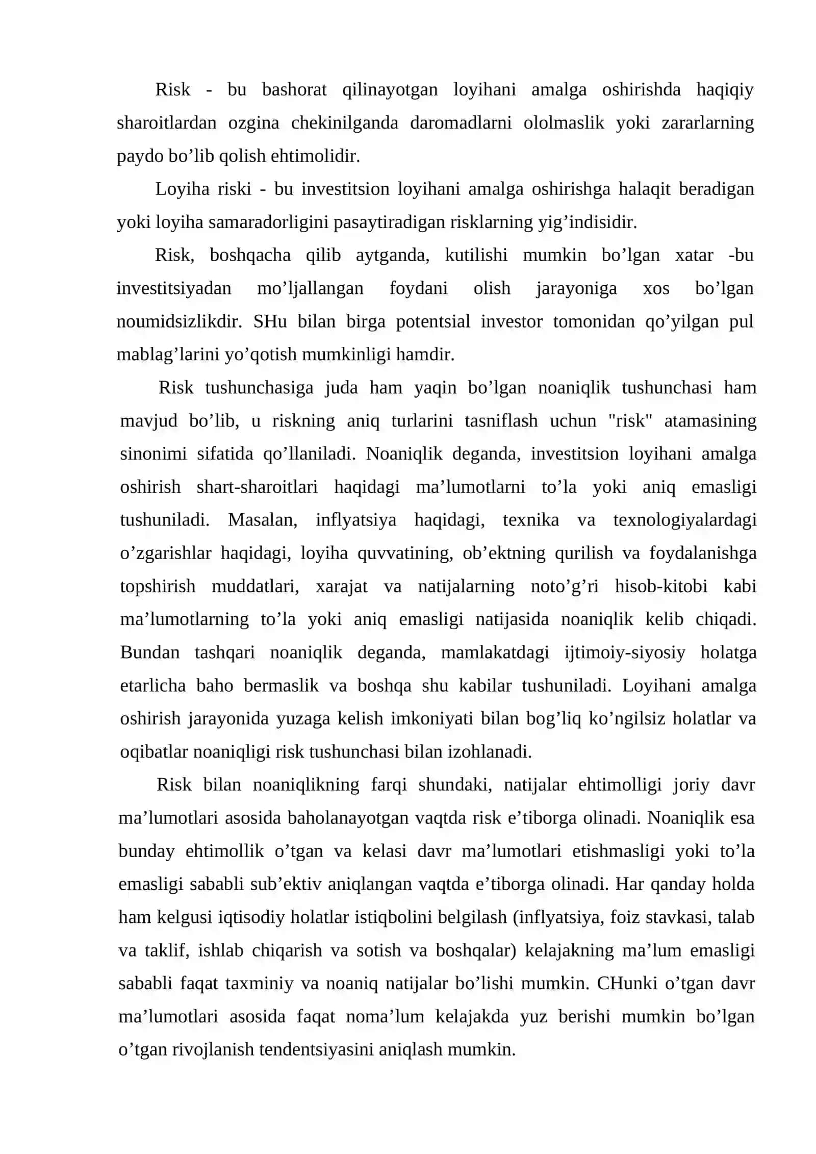 Invеstitsiya risklari va ularni pasaytirish yo’llari 3