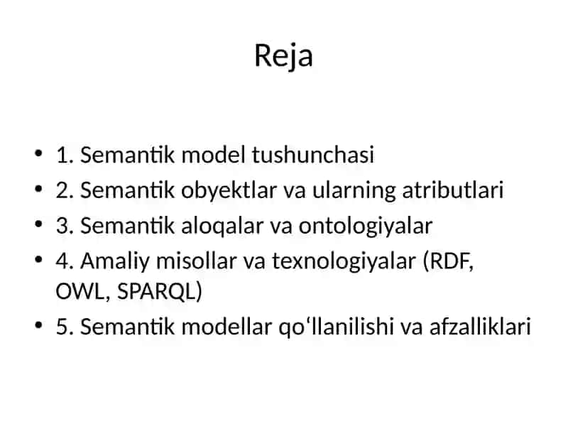 Semantik model va semantik obyektlar 3