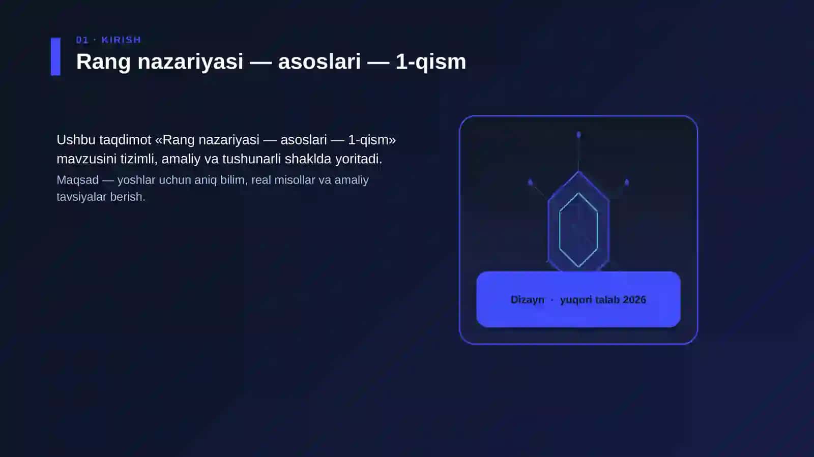 Rang nazariyasi — asoslari — 1-qism 3