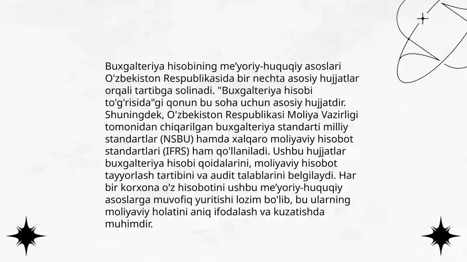 Buxgalteriya hisobini tashkil etishning me'yoriy-huquqiy asoslari 3