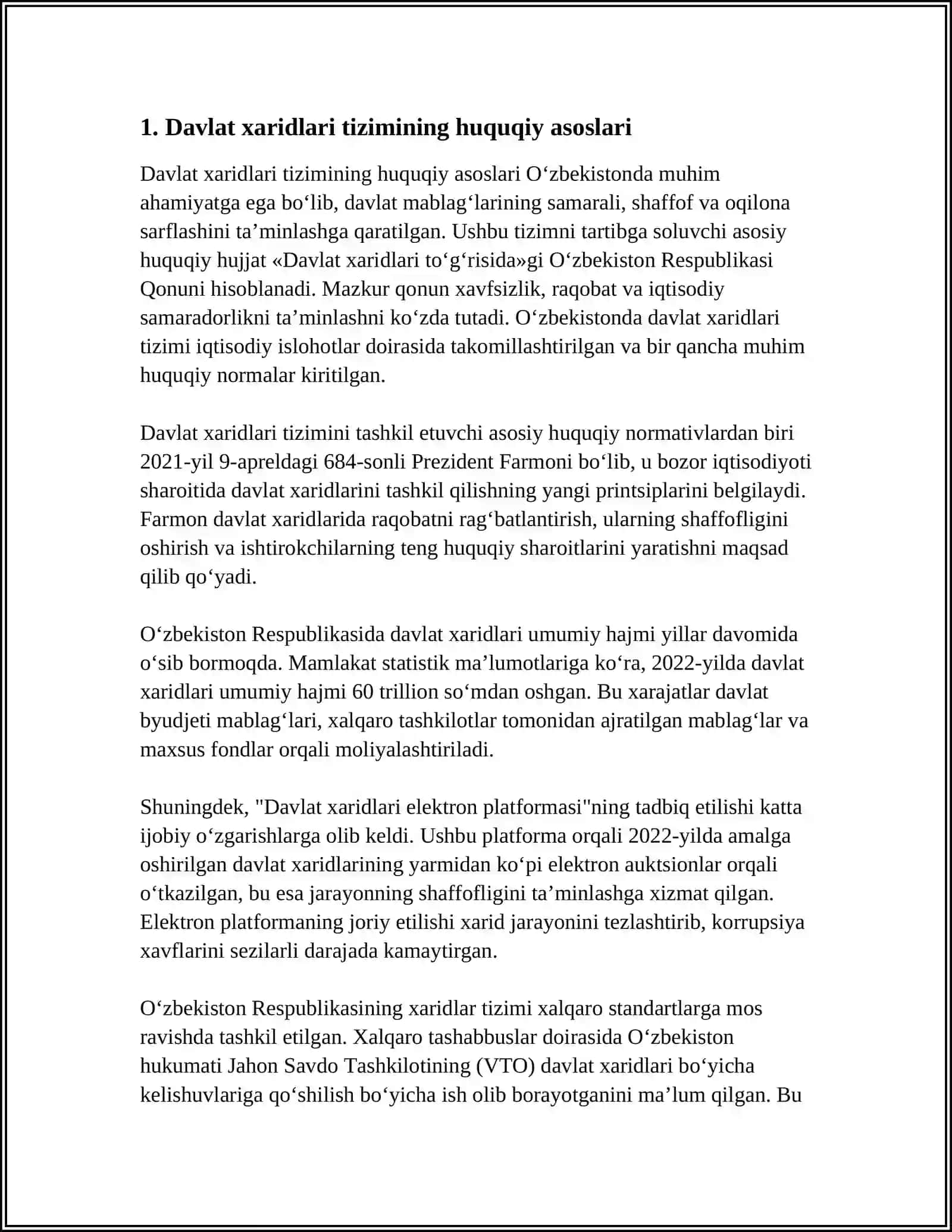 Davlat xaridlari tizimi haqida malumot 3
