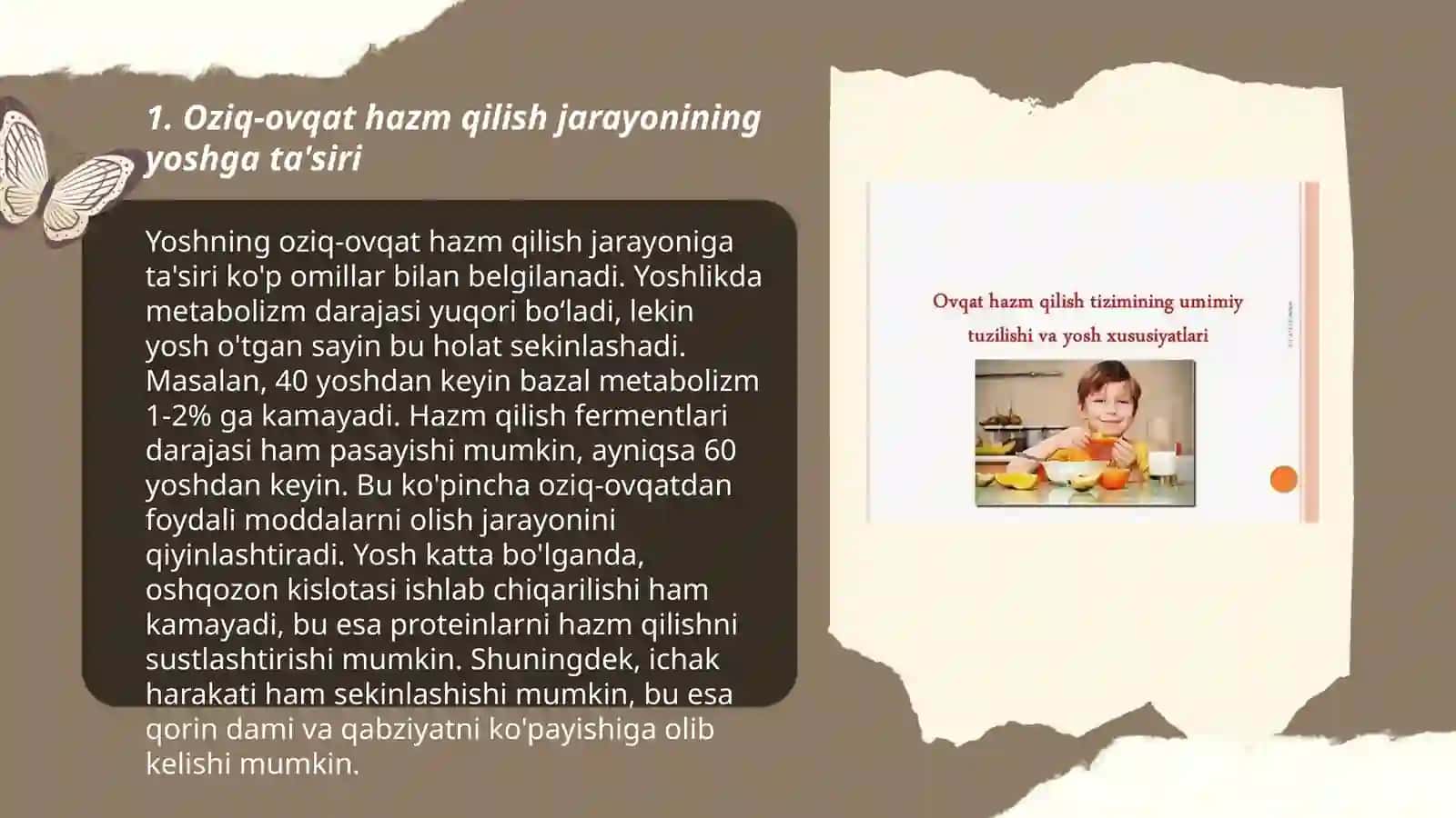 Ovqat hazm qilish va ovqatlanishning yoshga oid fiziologiyasi va gigiyenasi 3