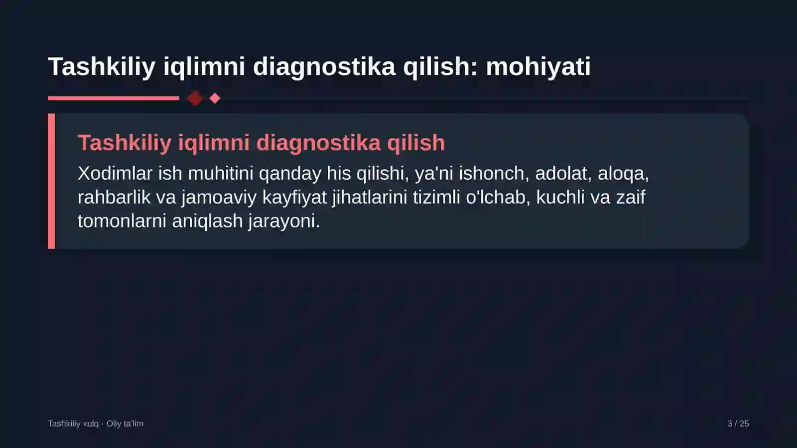 bolalar sog'lomlashtirish oromgohlarida tashkiliy iqlimni diagnostika qilish 6180 3