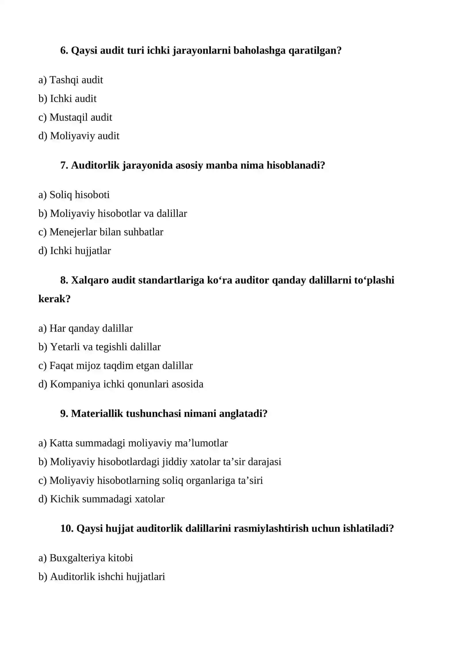 Testlar tuzish 3