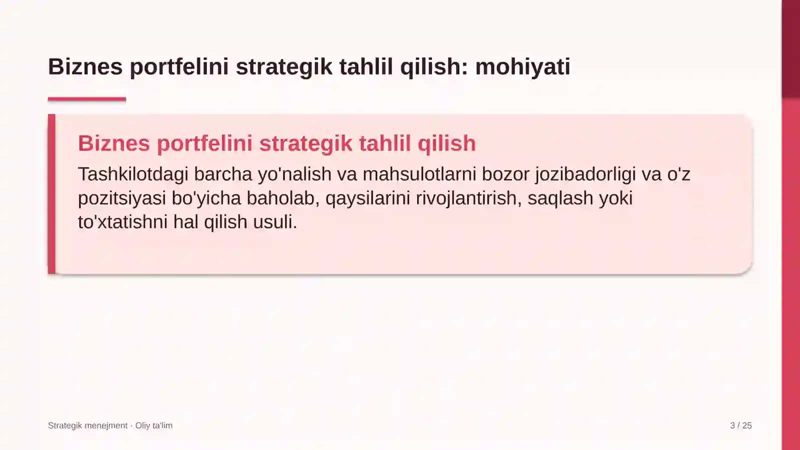 yuridik maslahatxonalarda biznes portfelini strategik tahlil qilish 5186 3