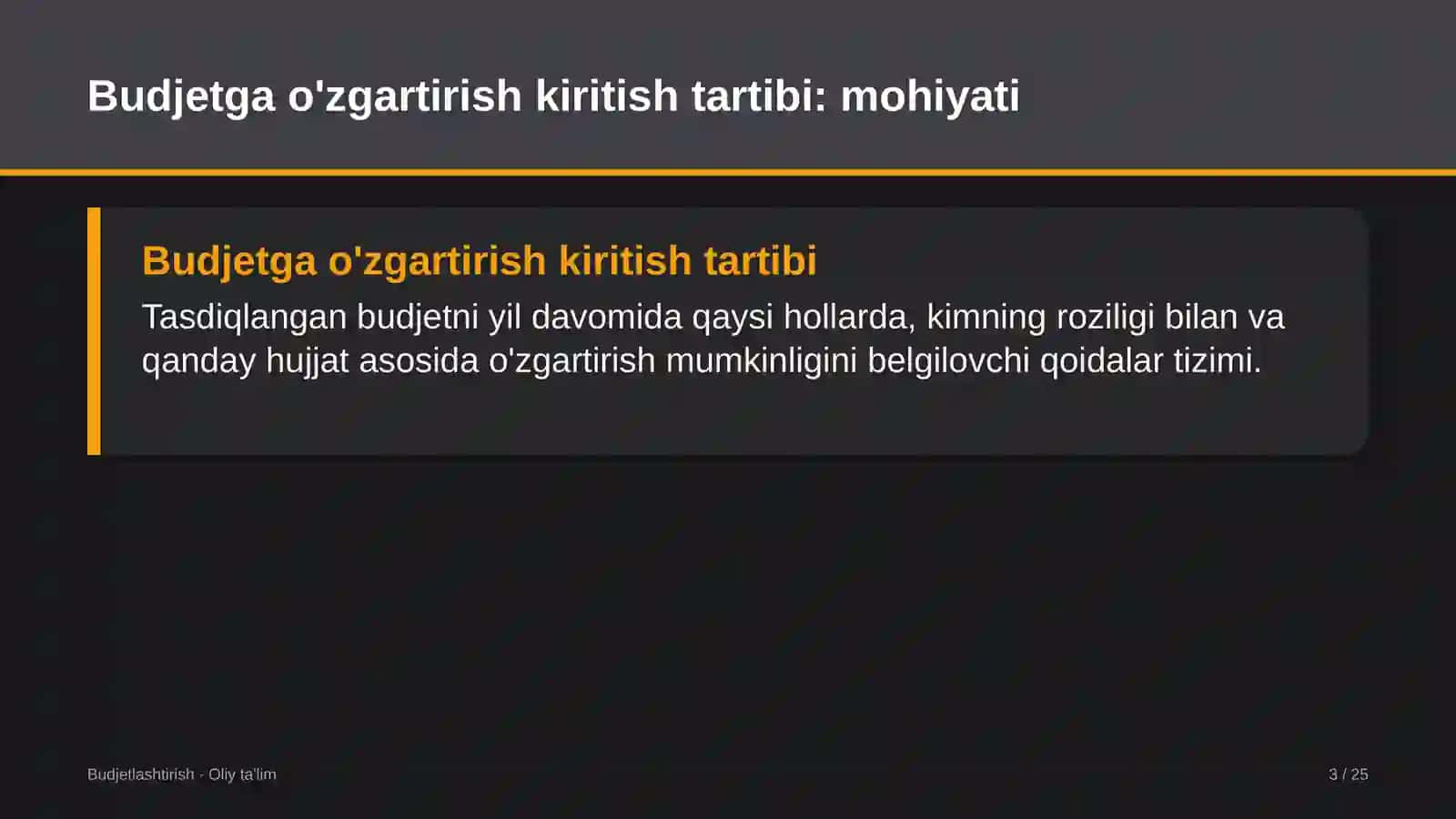 Agroturizmda budjetga o'zgartirish kiritish tartibini belgilash 3